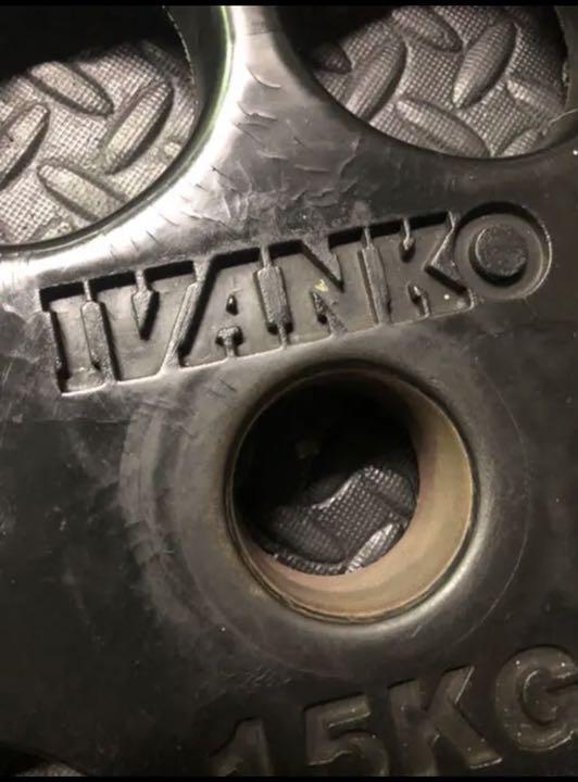 IVANKO 50mm オリンピックプレート ラバーコーティング 15kg2枚