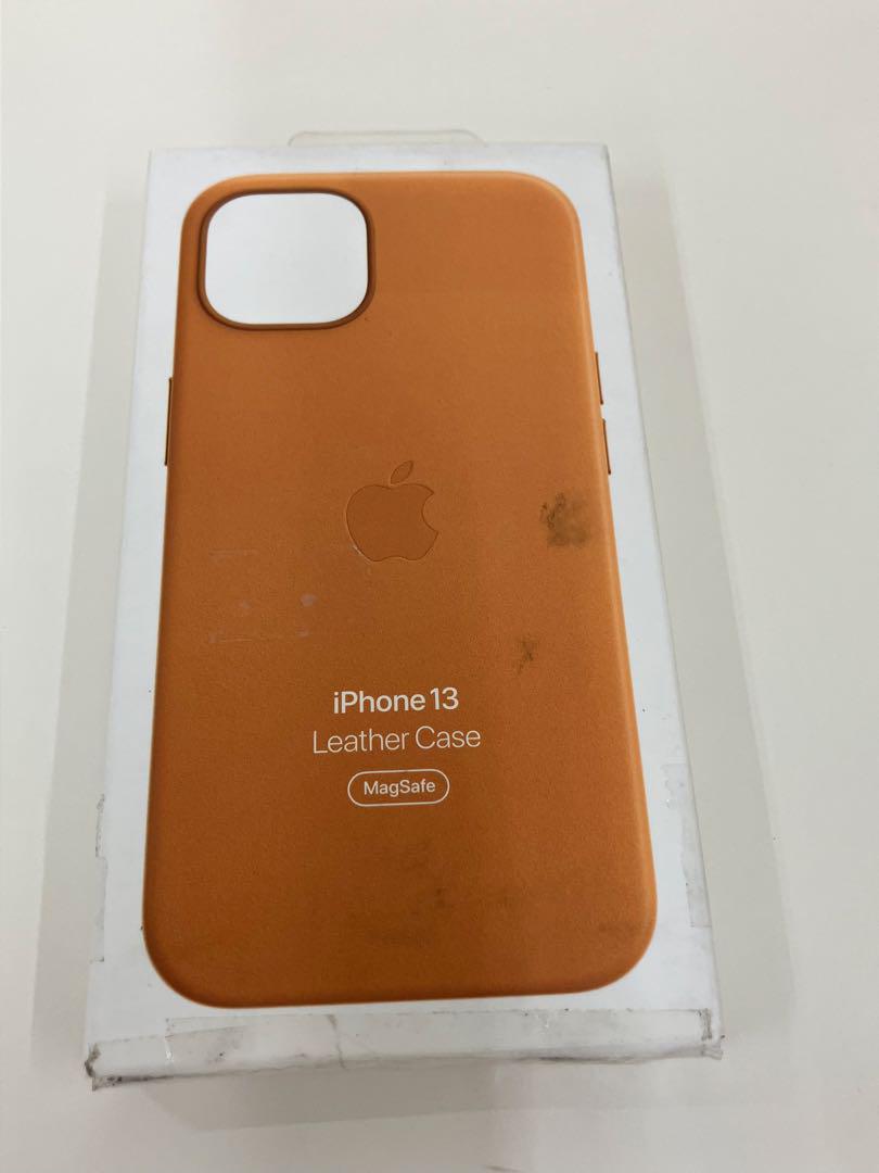 新品未開封 アップル純正 iphone13 レザーケース ゴールデン