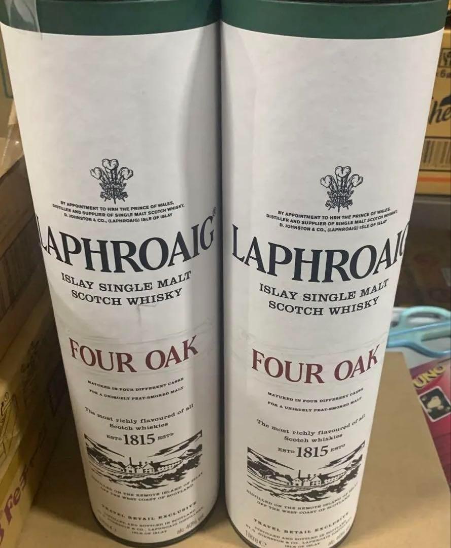 ラフロイグ　フォーオーク　新品未開封　１L 2セット ラフロイグ フォーオーク 新品未開封 1L 2セット - メルカリ