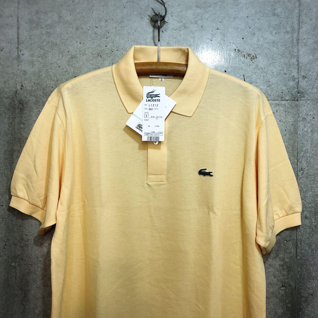 タグ付き 90's LACOSTE ラコステ ポロシャツ L1212 文字ワニ