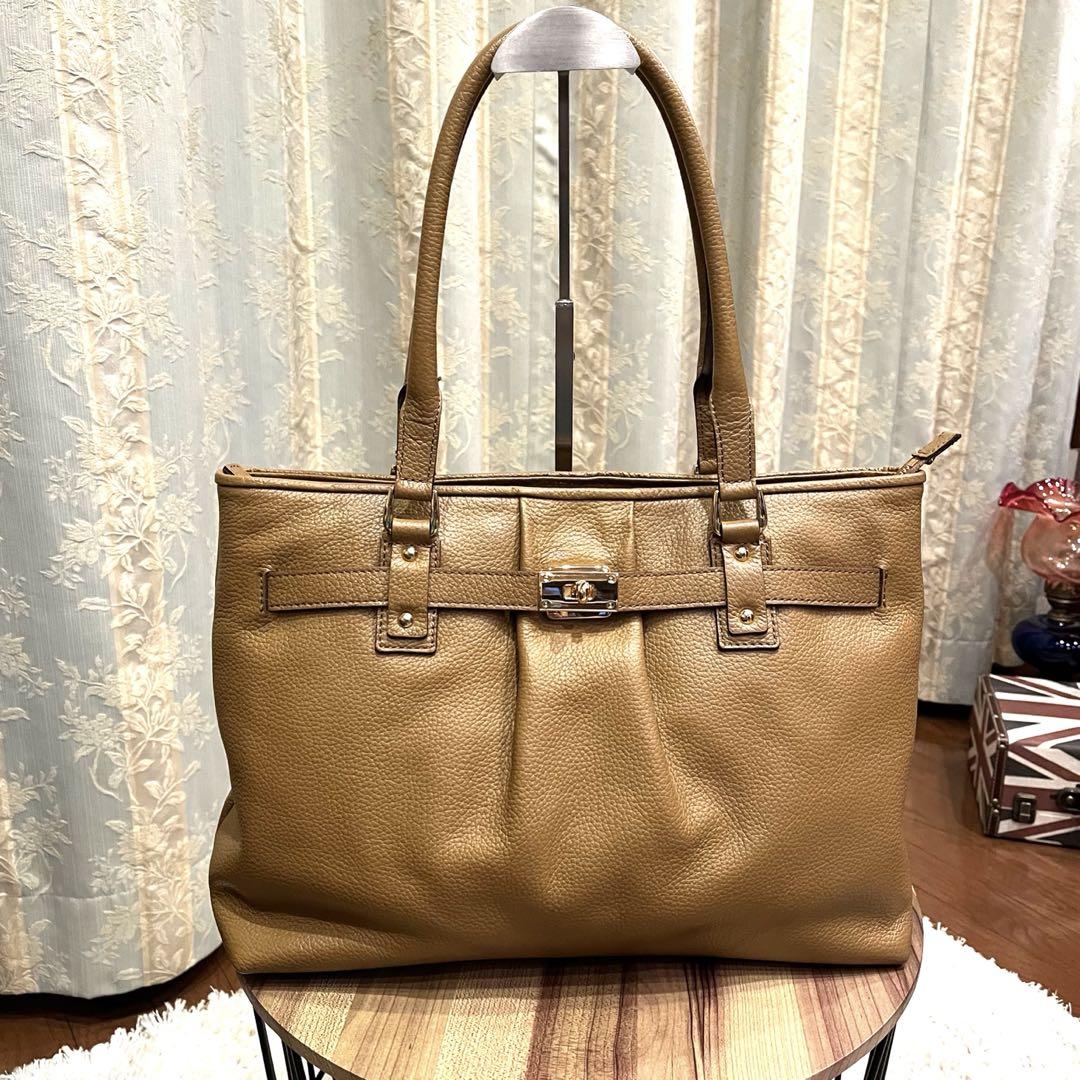 ✨美品✨Leilian レリアン ハンドバッグ トートバッグ レザー ブラウン色