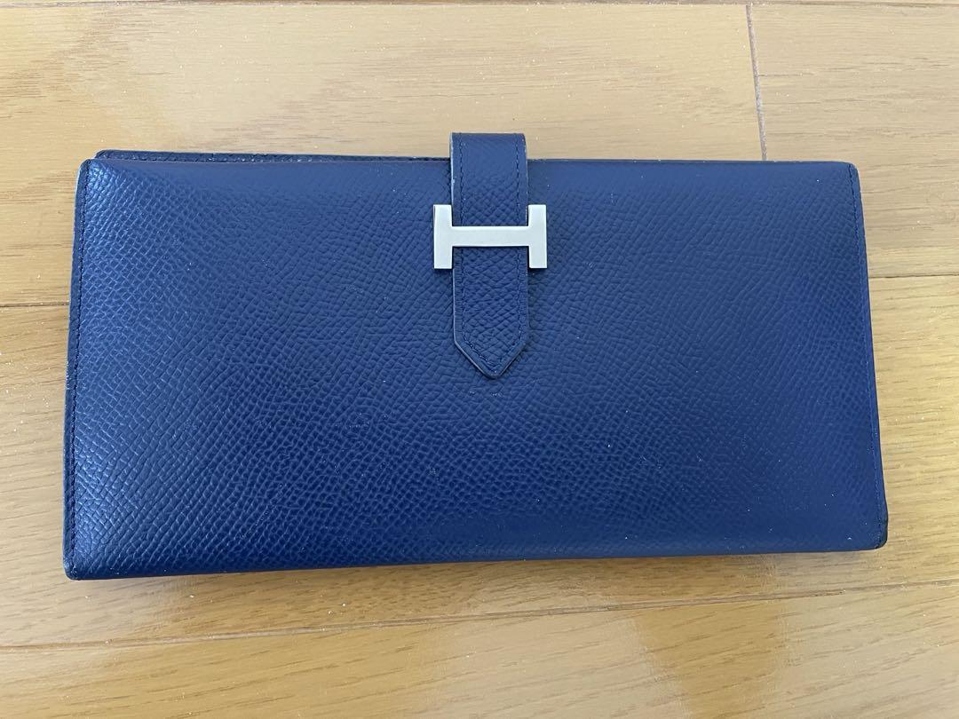 アッシュマレ　H.MARAIS 長財布　ネイビー
