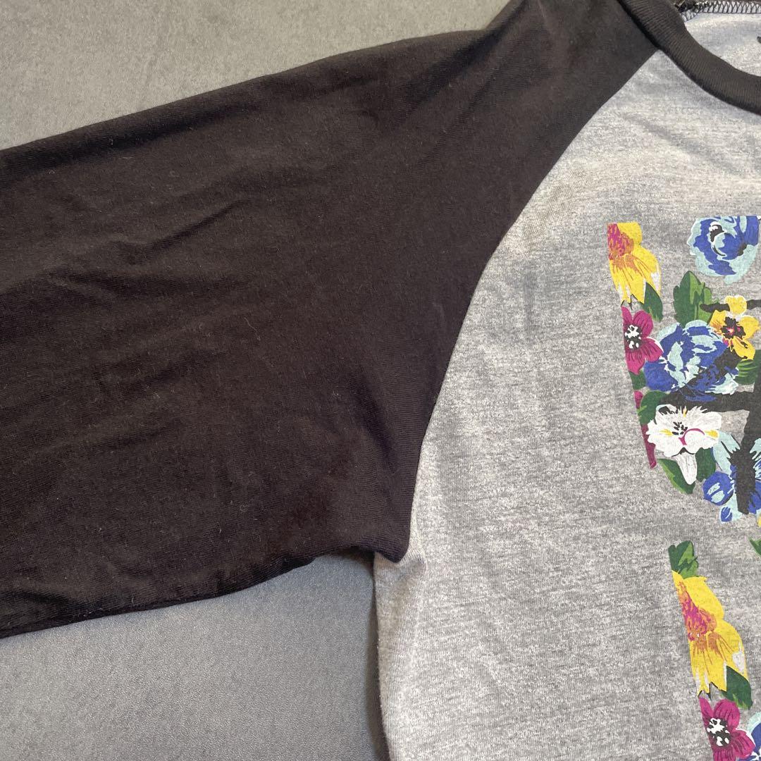 トップス STUSSY raglan sleeve T-shirt flower XL