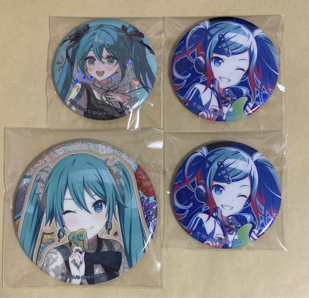 初音ミク プロセカ プロジェクトセカイ グリッター缶バッジ