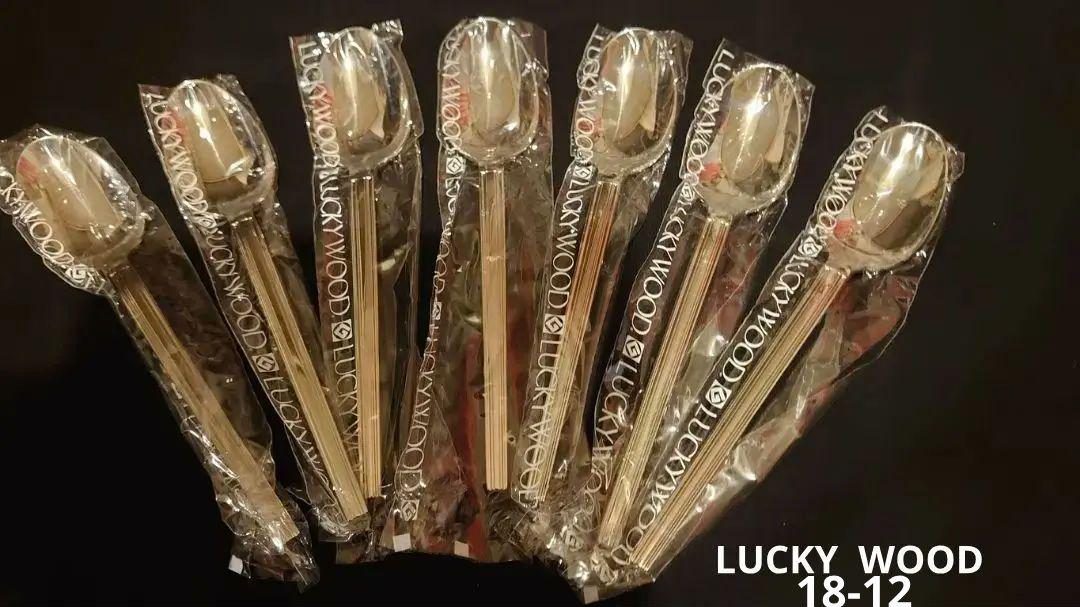 ★希少品!!高品質★新品未使用品☆LUCKY WOOD☆18-12☆スプーン7本