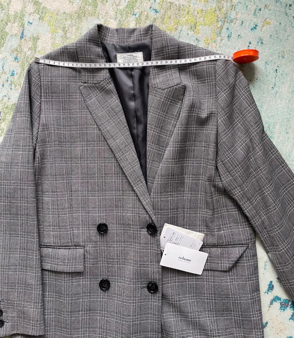 relume JOURNAL STANDARD ツイード　ジャケット グレー系 JOURNAL STANDARD relume ジャケット ノーカラージャケット LINY