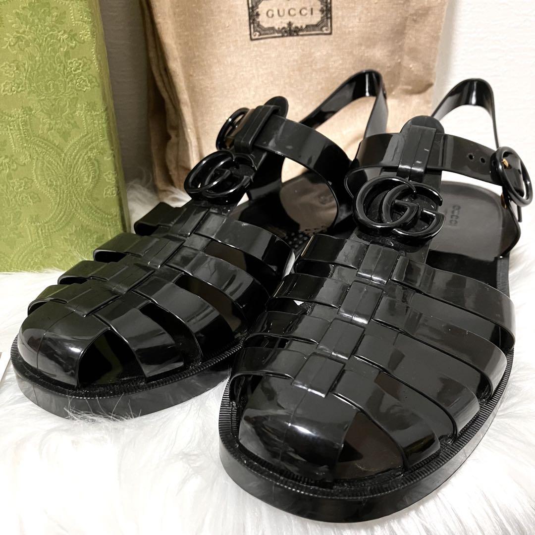 箱付き✨グッチ GUCCI GGマーモント ラバー グルカサンダル 箱付き✨グッチ GUCCI GGマーモント ラバー グルカサンダル