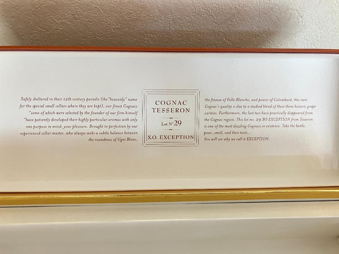 テセロン・コニュック「ロット No.29 Xo エクセプション」