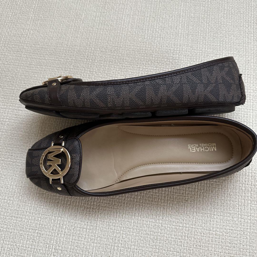 Michael Kors ダークブラウン フラットシューズ Michael Kors ダークブラウン ローファー サイズ39 - メルカリ