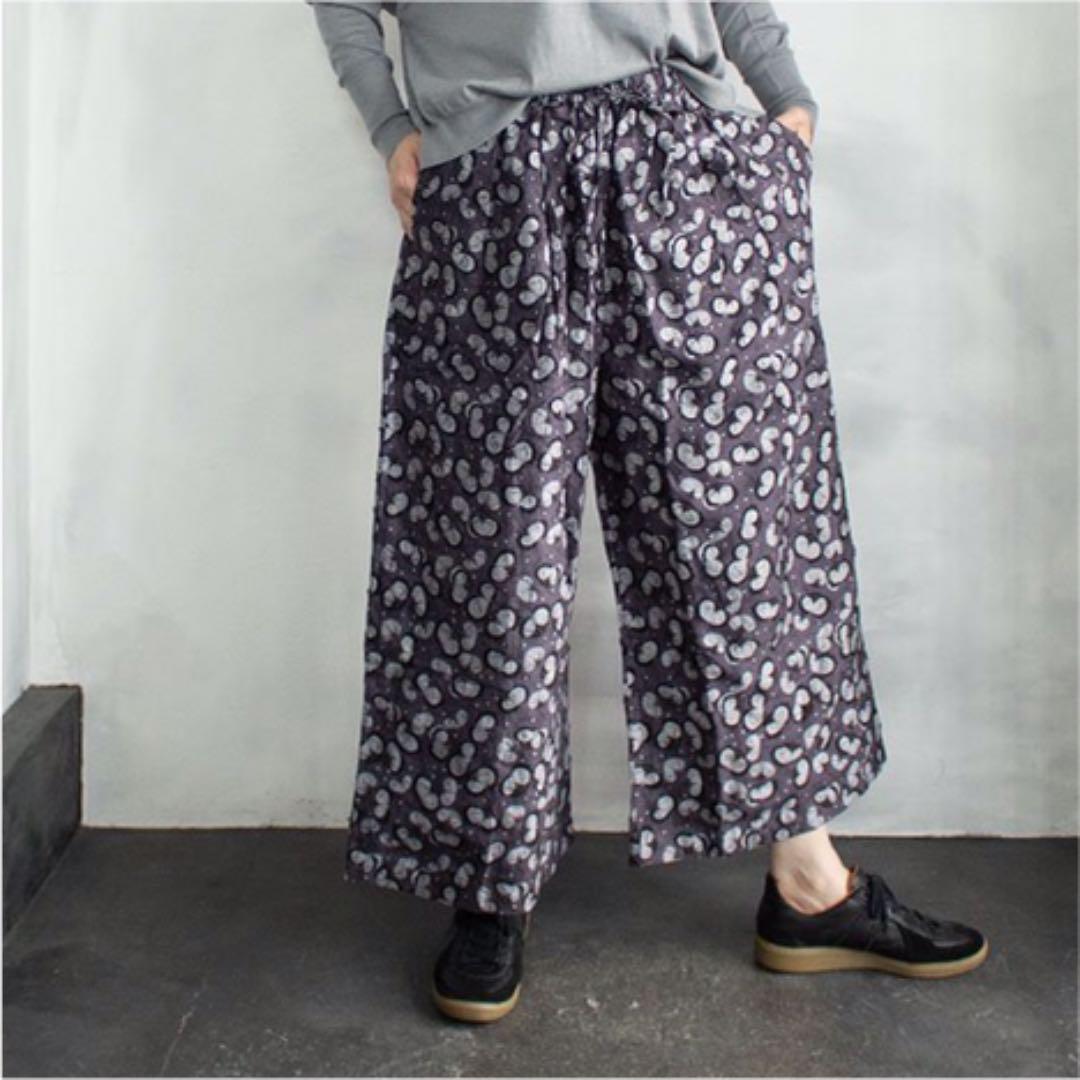 期間限定お値下げ　美品　BUNON フラワーエンブロイダリー タックパンツ