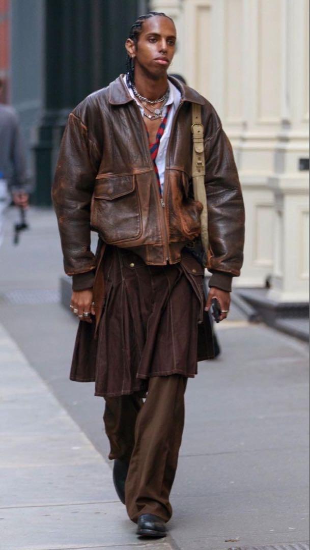 leather jacket brown archive