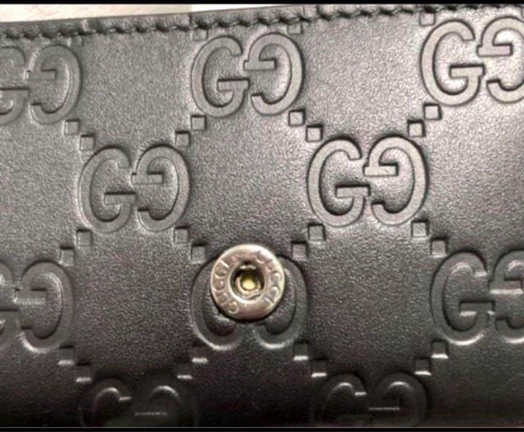 美品 GUCCI グッチ 三つ折り財布 レザー GG おまけ付き✨グッチポーチ