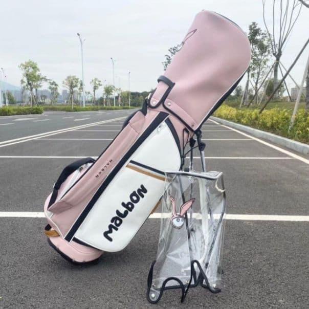 Malbon golf ゴルフバッグ スタンドバッグ ピンク