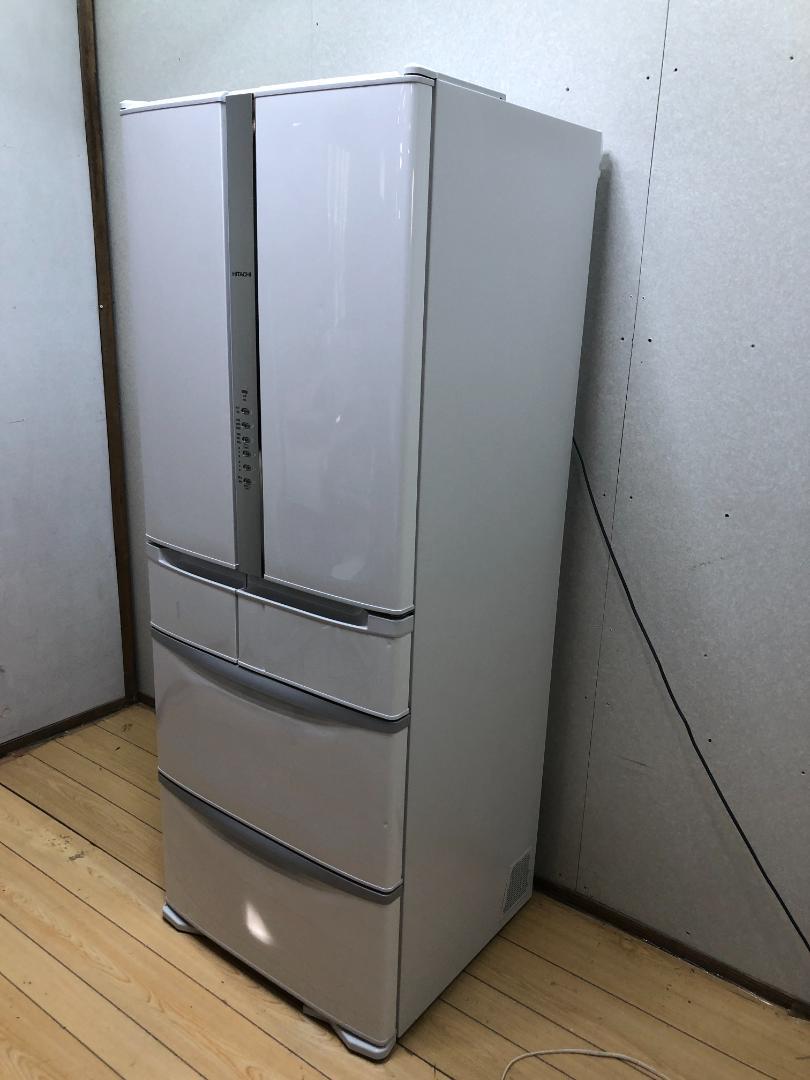 日立 冷凍冷蔵庫 フレンチドア ガラストップ R-F48M3 250526-5