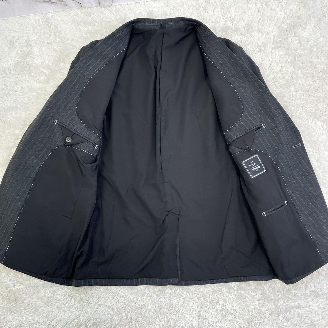 Wenergy ブラック ストライプ スリーピーススーツ 3XL