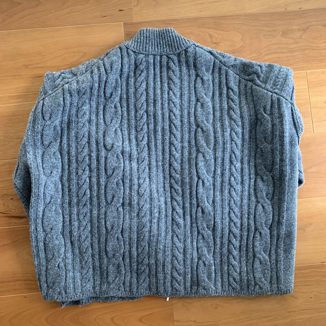 ADAM ET ROPE´ サステナブルリサイクルウールZIPカーディガン