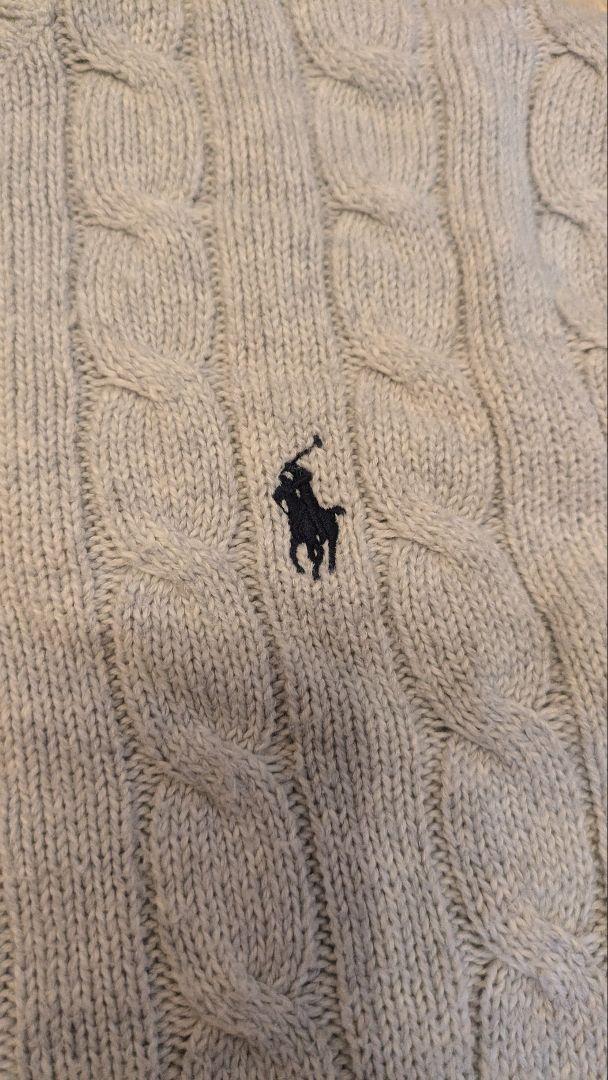 Polo Ralph Lauren ケーブルニットセーター XS グレー
