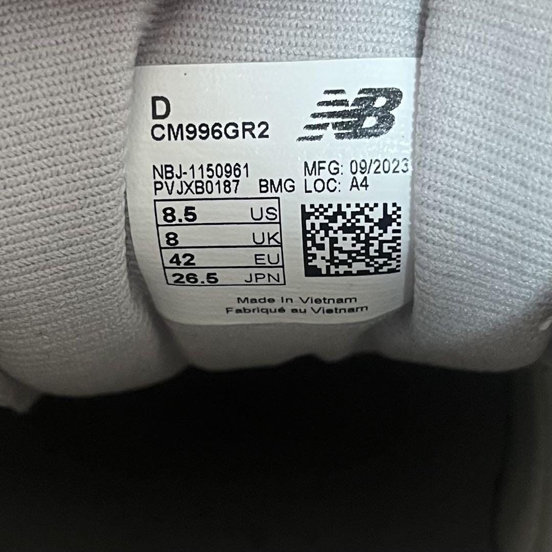 美品 NEWBALANCE CM996 26.5 グレー ニューバランス