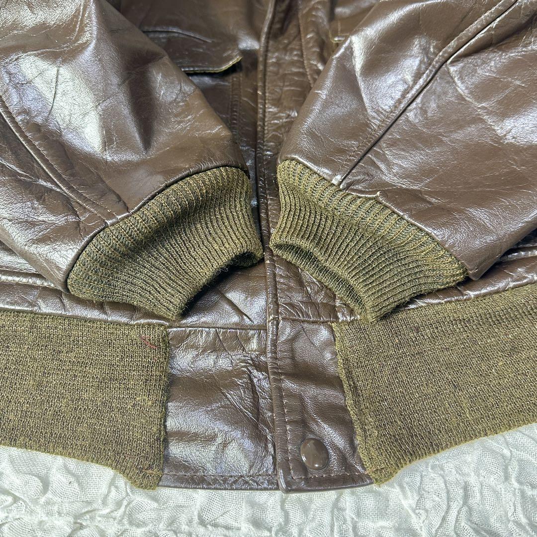 美品 USA製】 シアーズ G-1 フライト レザージャケット ダーク