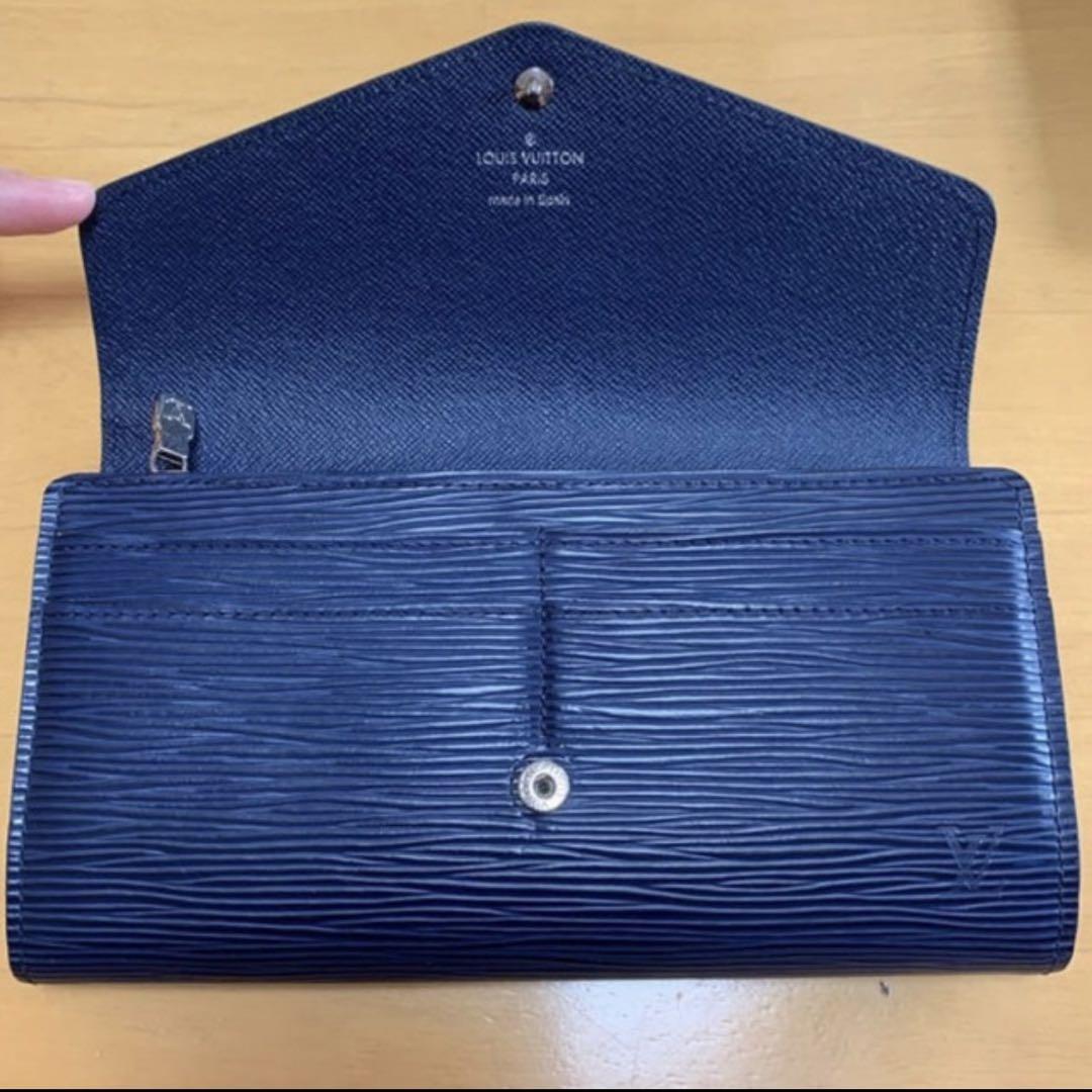 ルイヴィトン　エピ ポルトフォイユ サラ 長財布 ネイビー 極美品】ルイヴィトン 新型ポルトフォイユサラ エピ 長財布