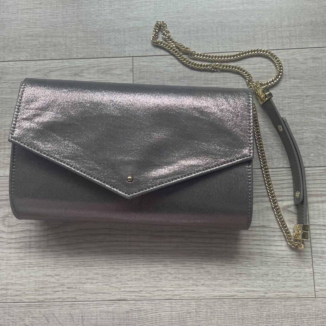 LAGUNAMOON LADYシャインクラッチBAG シルバー