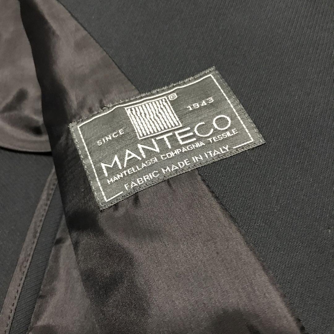 23区 MANTECO ネイビー ダブルブレストコート 大きい ミドル 背抜き