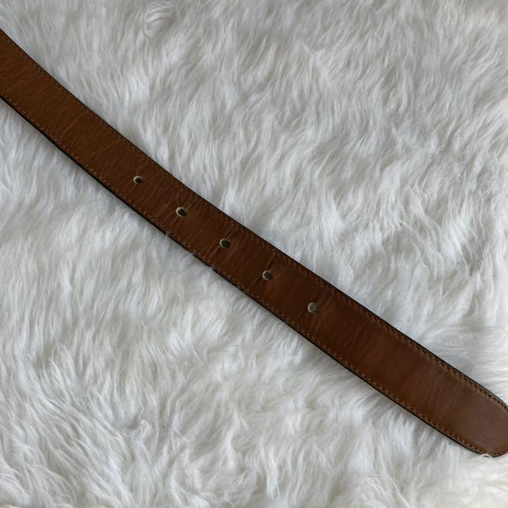 格安再入荷 美品 CELINE ベルト 本革 レザー ゴールド金具 馬車金具 ブラウン eb9d8-m76072382362 正規品国産