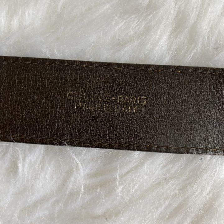 格安再入荷 美品 CELINE ベルト 本革 レザー ゴールド金具 馬車金具 ブラウン eb9d8-m76072382362 正規品国産