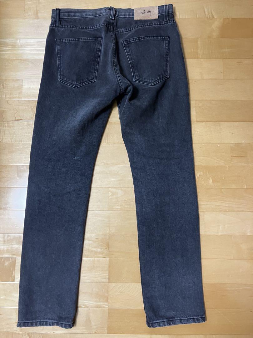 90s OLD STUSSY USA製 ブラックデニム ワークパンツ 紺タグ