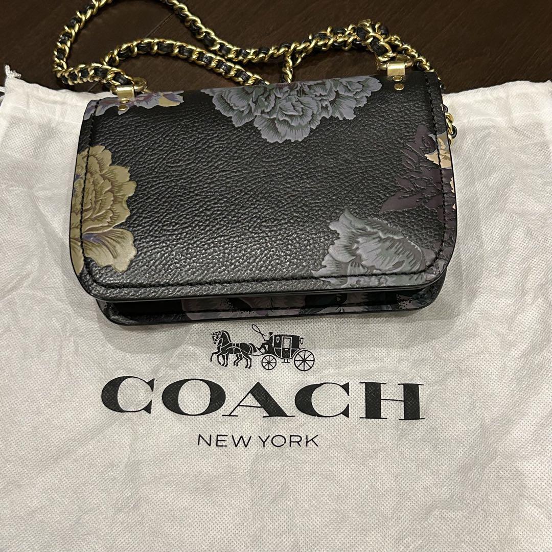 COACH フローラルプリント ショルダーバッグ