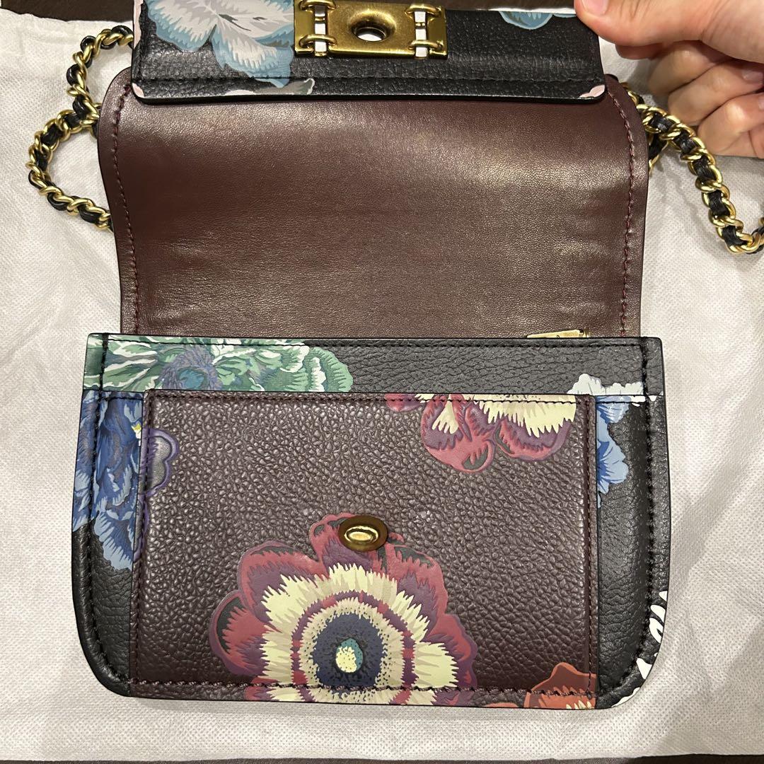 COACH フローラルプリント ショルダーバッグ