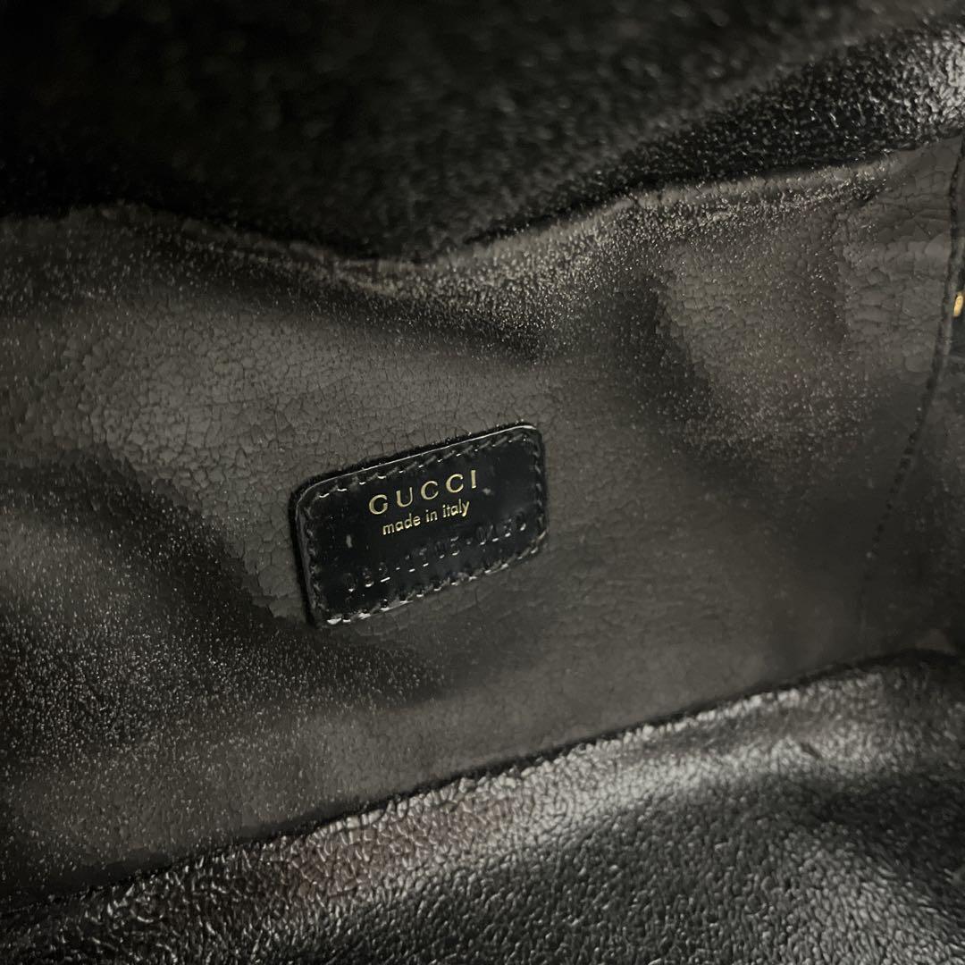 ◼️GUCCI◼️ バニティバッグ エナメル レディース