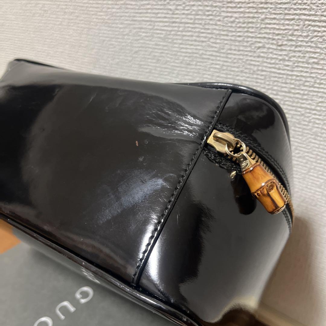 ◼️GUCCI◼️ バニティバッグ エナメル レディース