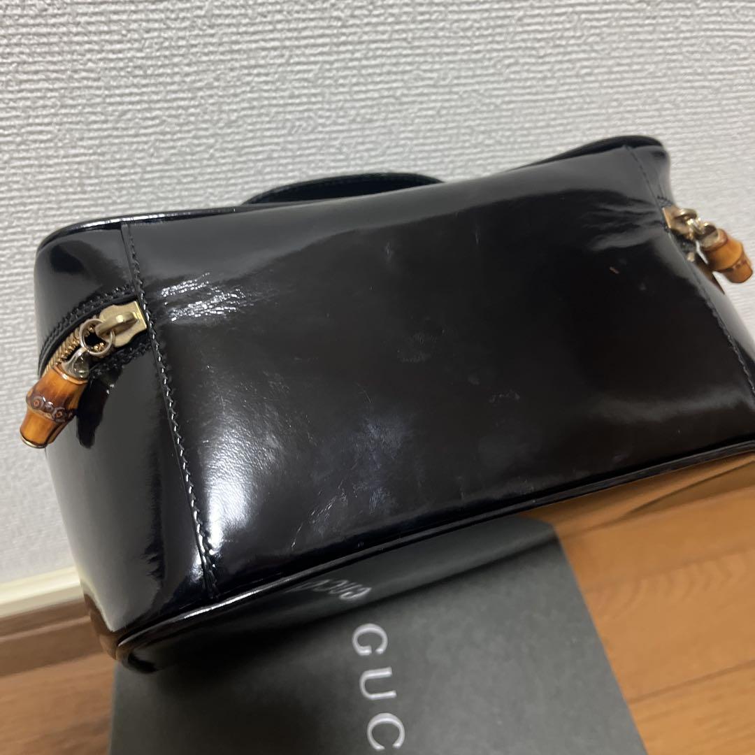 ◼️GUCCI◼️ バニティバッグ エナメル レディース
