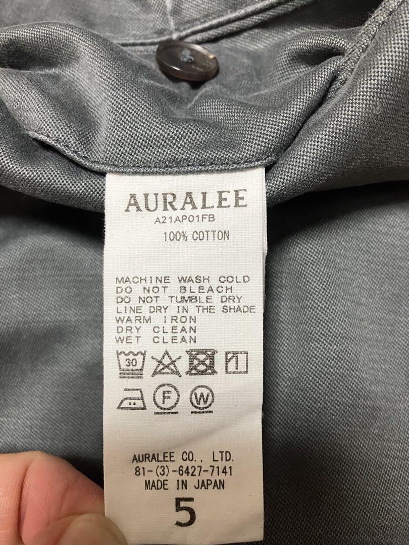 AURALEE WASHED FINX BUGGY SATIN WIDE パンツ
