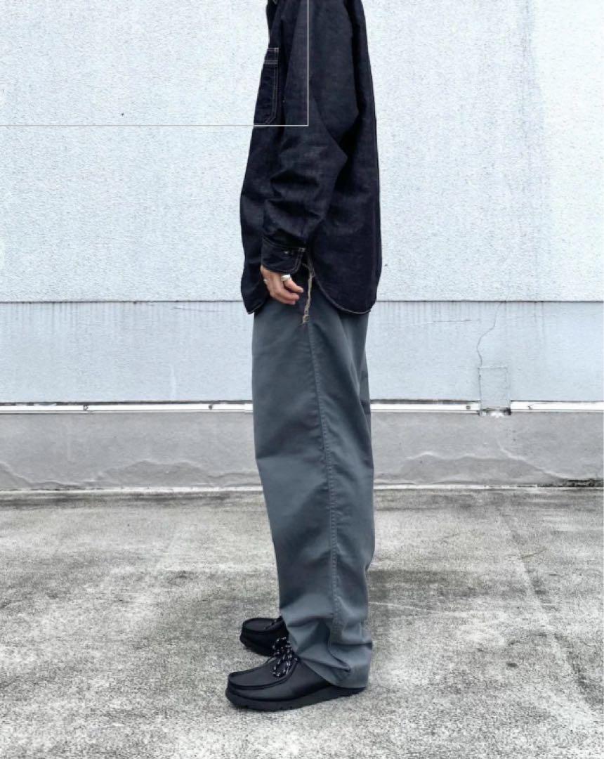 AURALEE WASHED FINX BUGGY SATIN WIDE パンツ