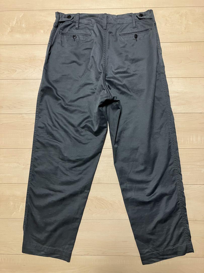 AURALEE WASHED FINX BUGGY SATIN WIDE パンツ