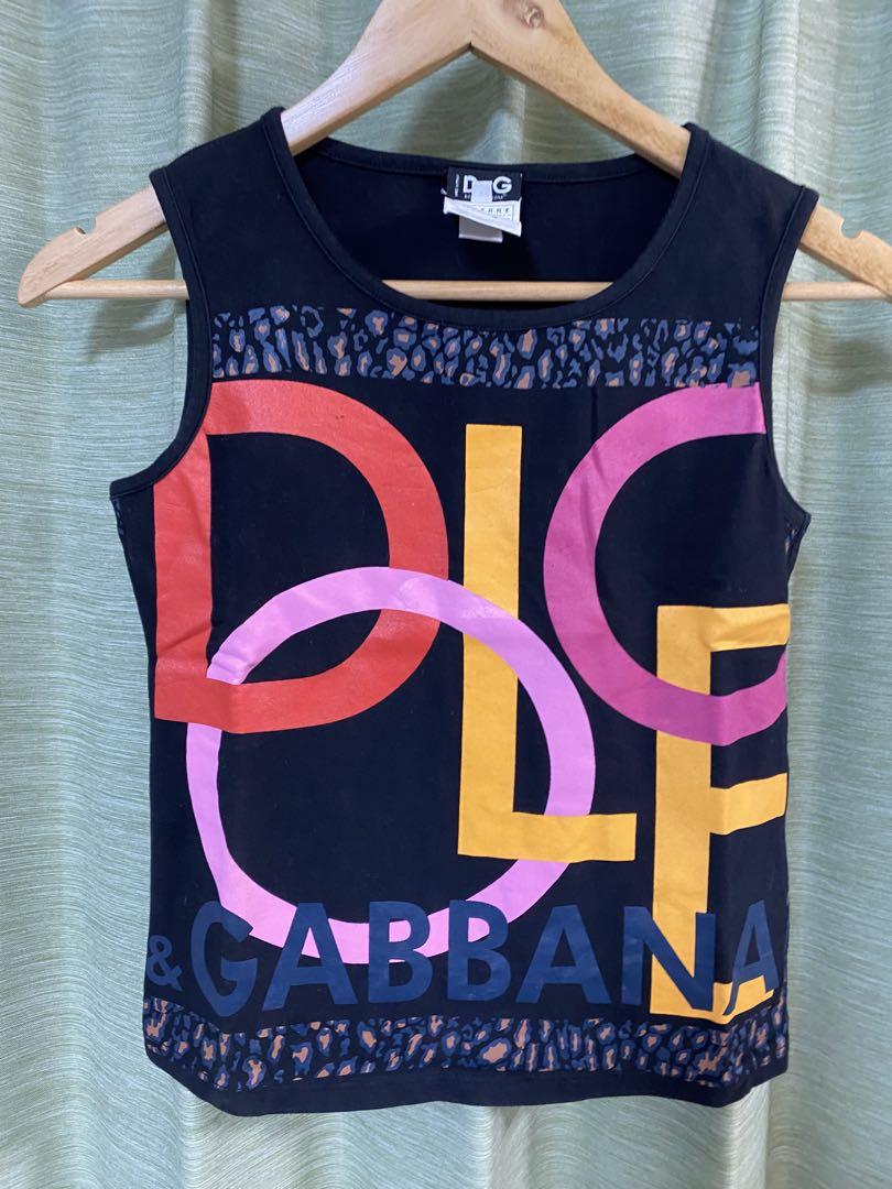 ドルチェアンドガッパーナ　D&G タンクトップ ノースリーブ ブラック　サイズM