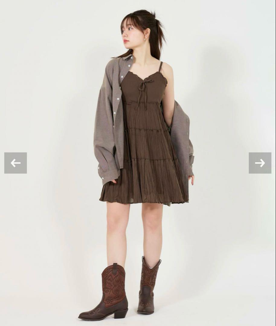 ティアード フレアミニワンピース TINA：JOJUN（ワンピース