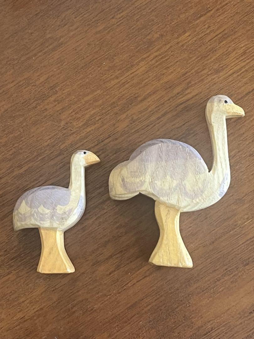 【ご確認用です】3点 オストハイマー カラス ダチョウ2匹 オストハイマー ダチョウ親子 - メルカリ