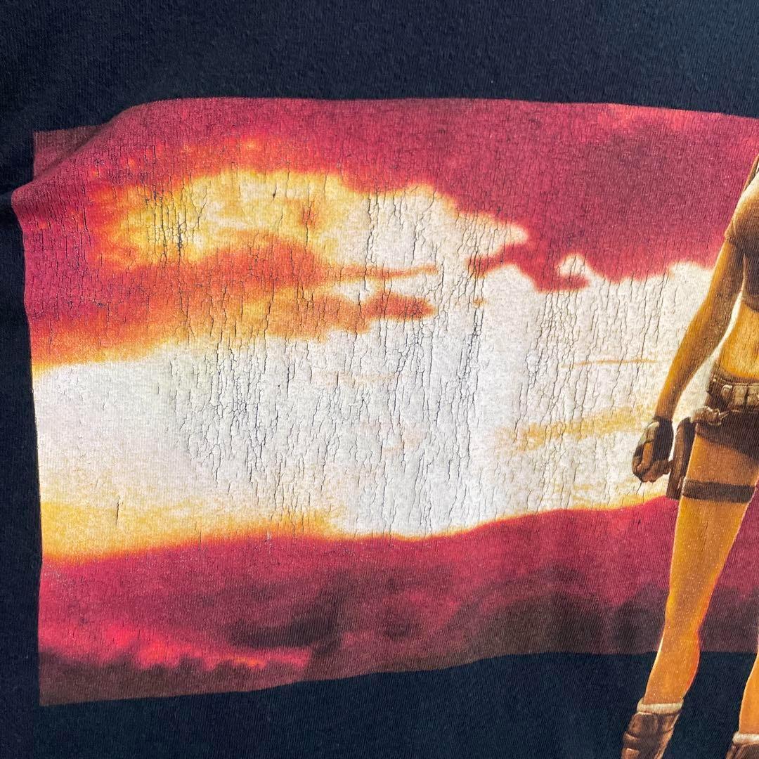 古着 00s トゥームレイダー 半袖 シャツ ゲーム アニメ ブラック 黒 ②