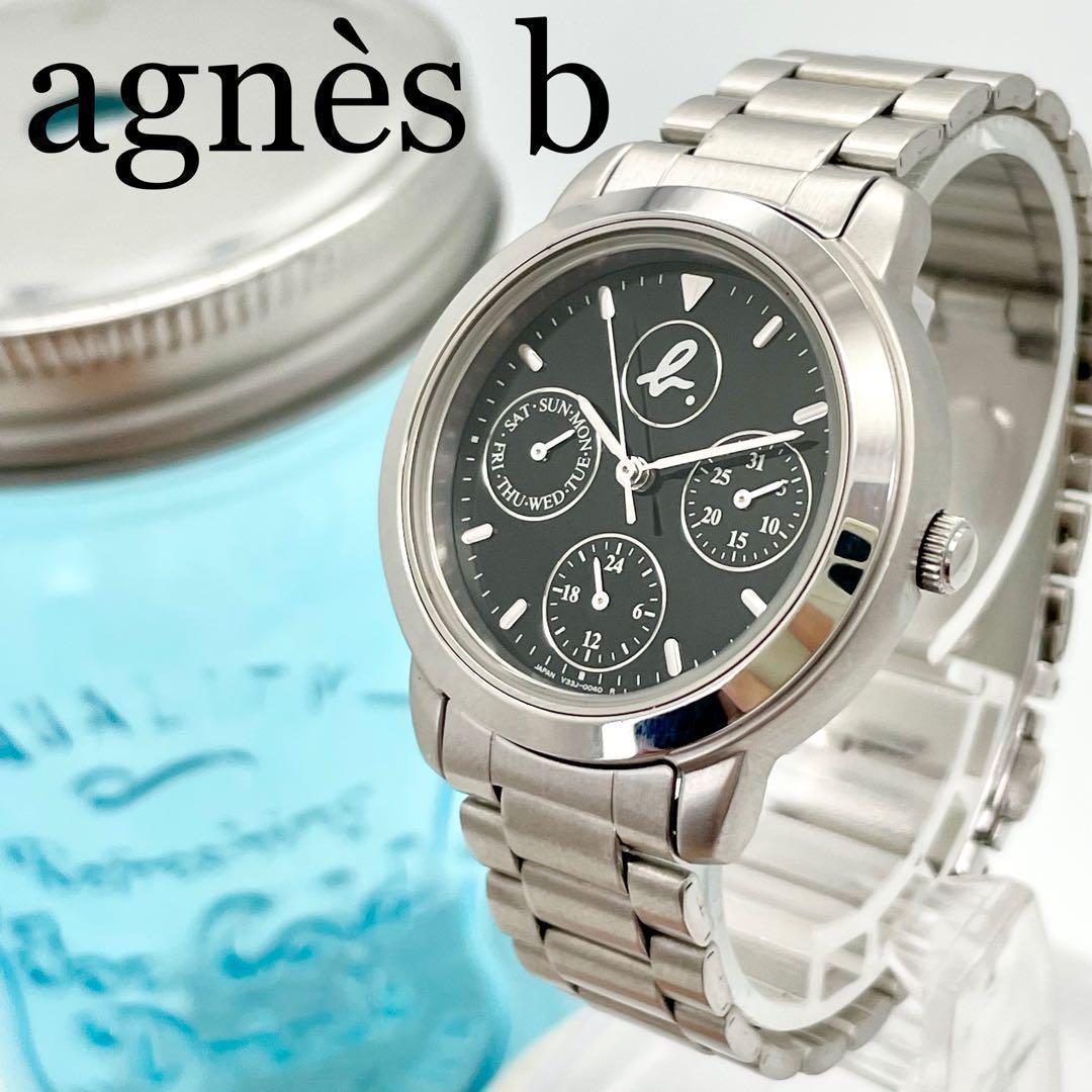 576 agnès b アニエスベー時計 レディース腕時計 ブラック 人気