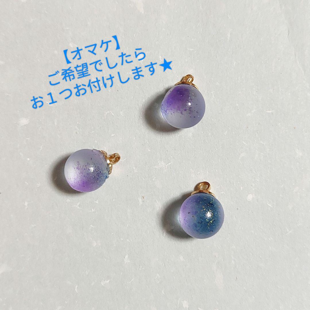 【601】ハンドメイド　レジン　ヘアゴム　ポニーフック　手描き
