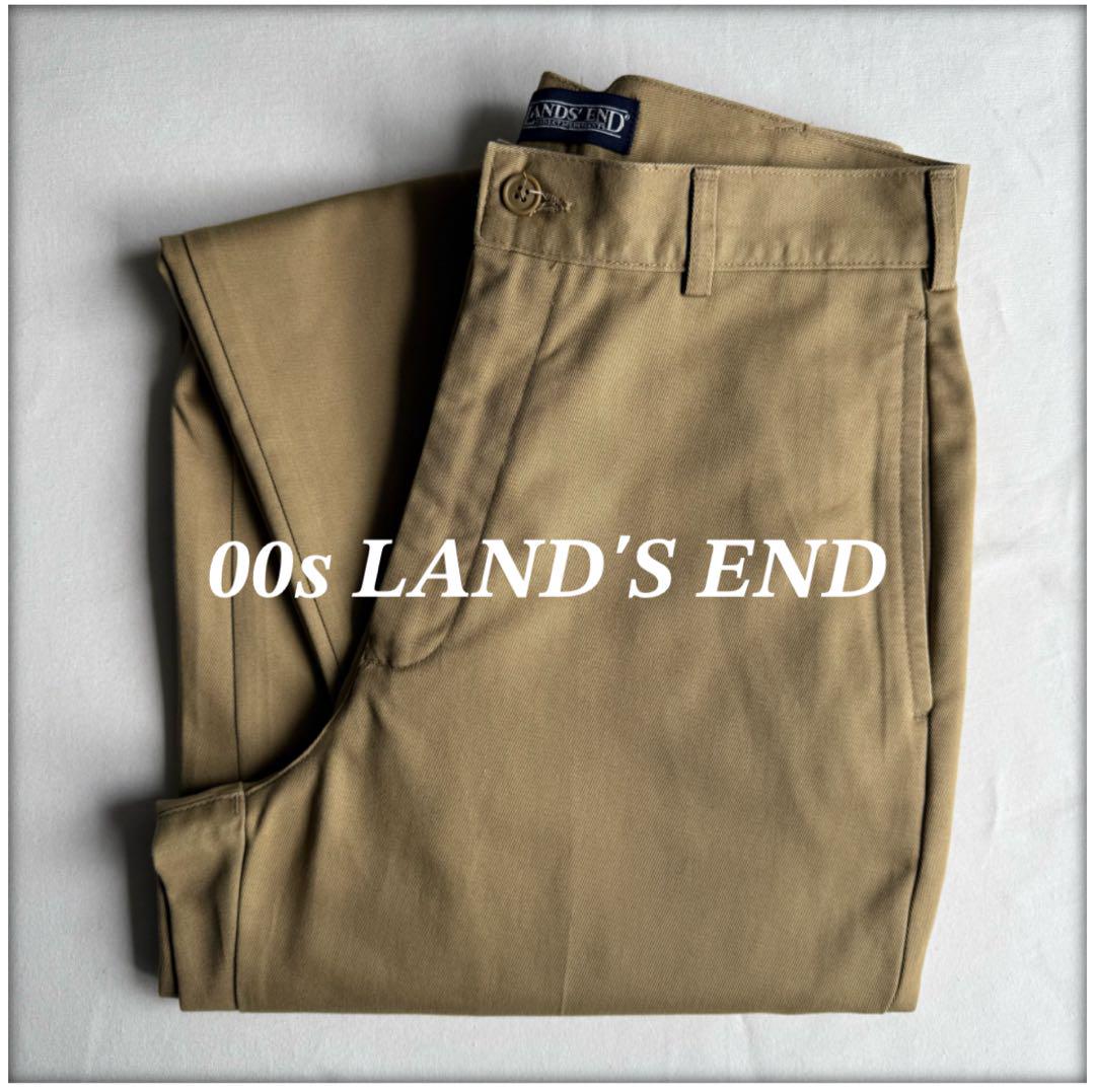 LANDS END USA fabric no tuck chino pants