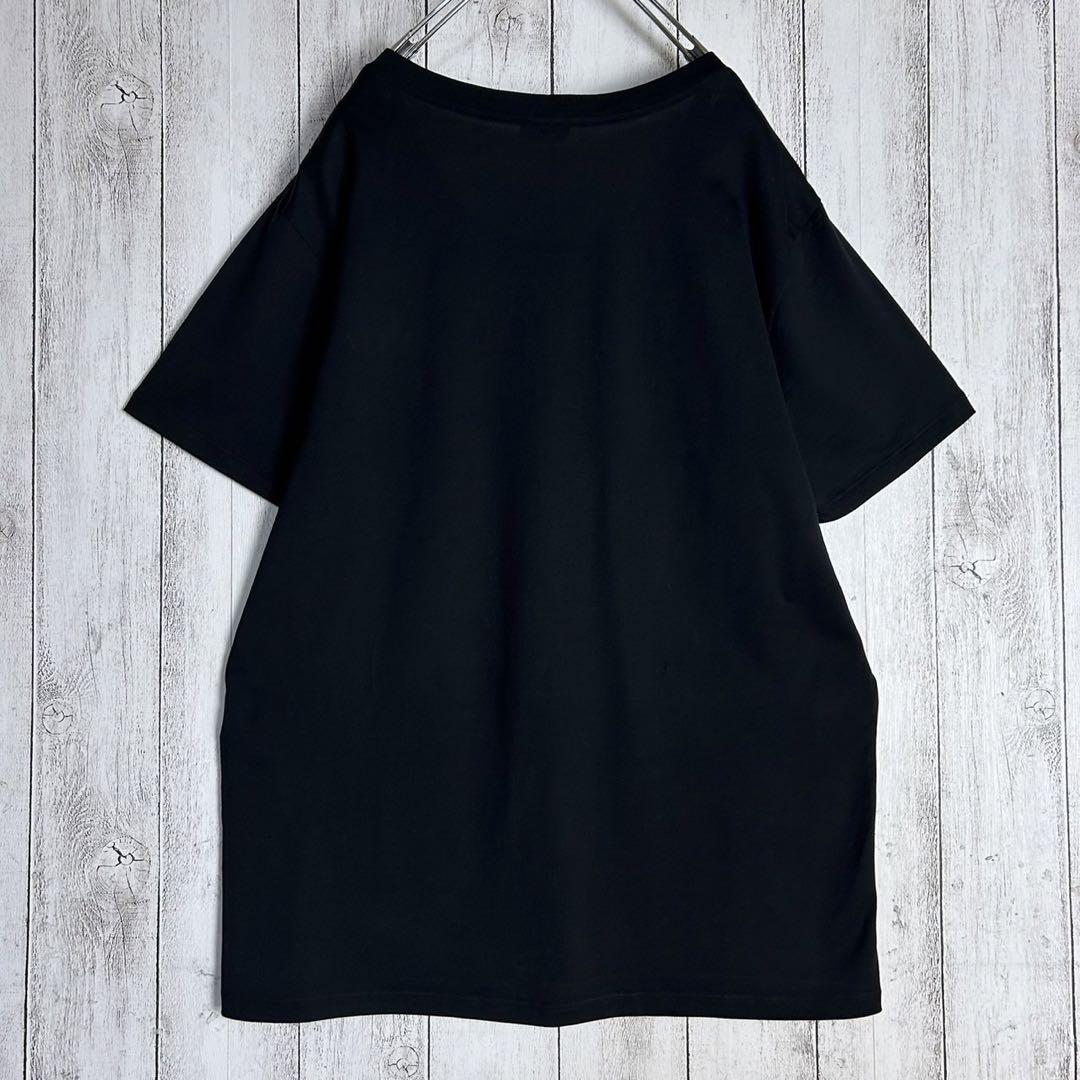 【美品】セリーヌ インビテーション Tシャツ 黒 ブラック ユニセックス XL 希少XLサイズ】セリーヌ☆センターロゴ入りTシャツ ラビリンス