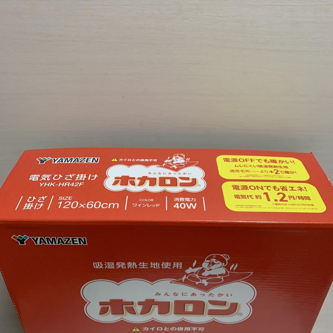 山善 ホカロン 電気ひざ掛け ワインレッド 120×60cm YHK-HR42F