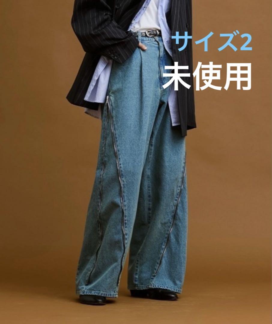 3WAYサイドジップバギーデニムパンツ