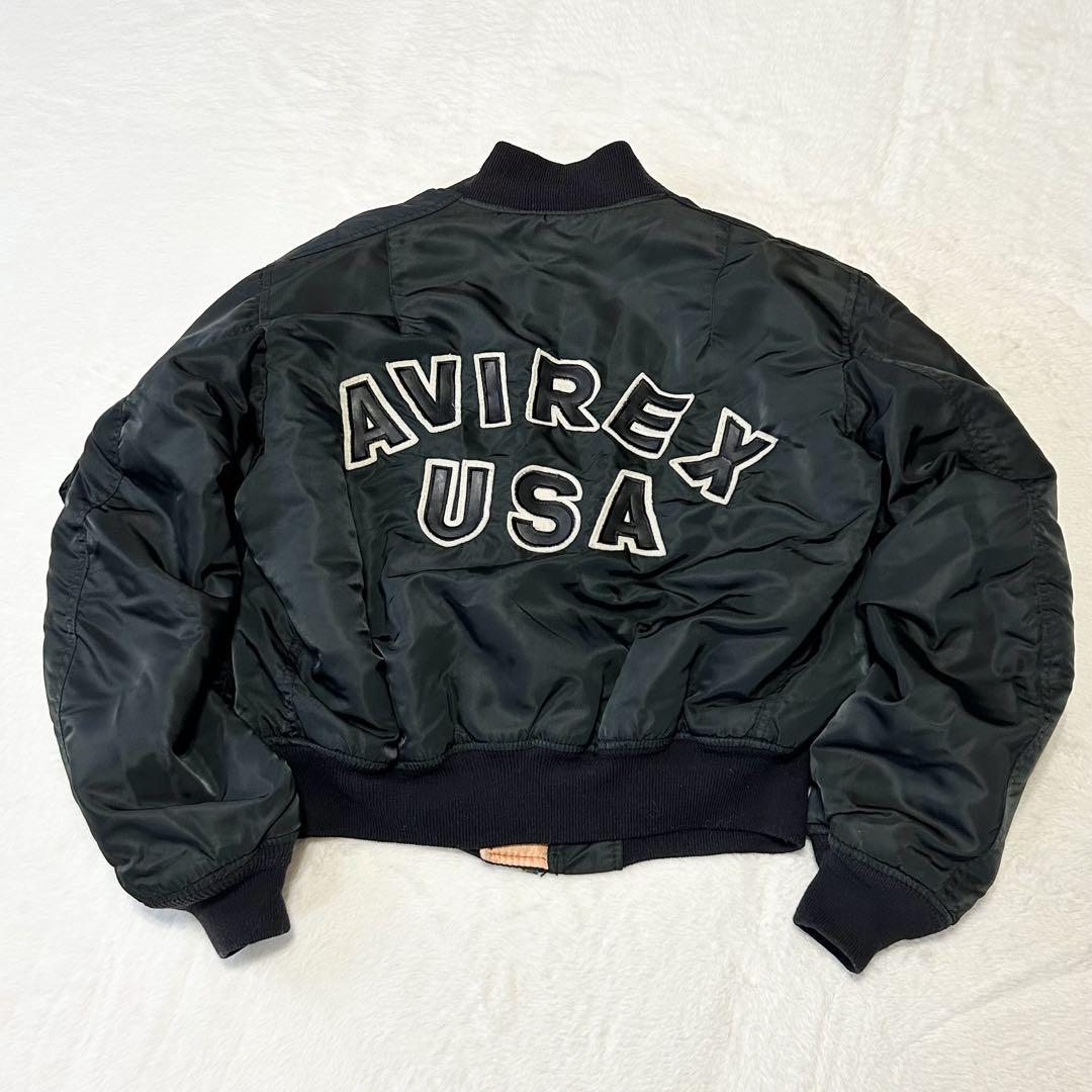 希少✨AVIREX ✨アヴィレックス ma1 コマーシャルロゴ USA製 L