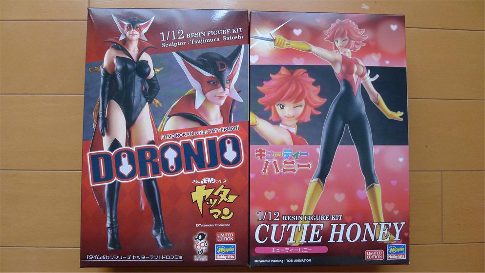 ハセガワ　1/12　ドロンジョとキューティーハニーのフィギュアセット