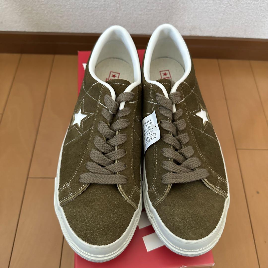 CONVERSE ONE STAR J SUEDE オリーブ 27cm 日本製